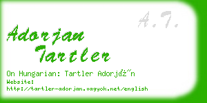 adorjan tartler business card